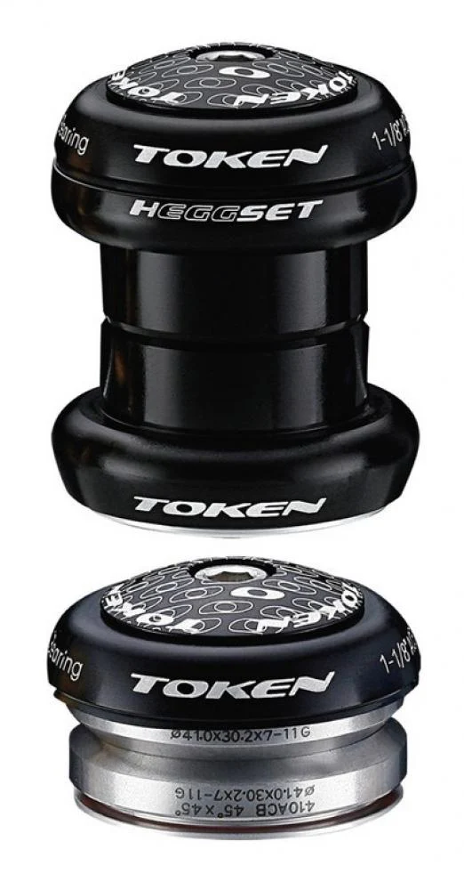 TOKEN Steuersatz hEGGset AHead 2in1 1 1/8" schwarz (34/41mm)
