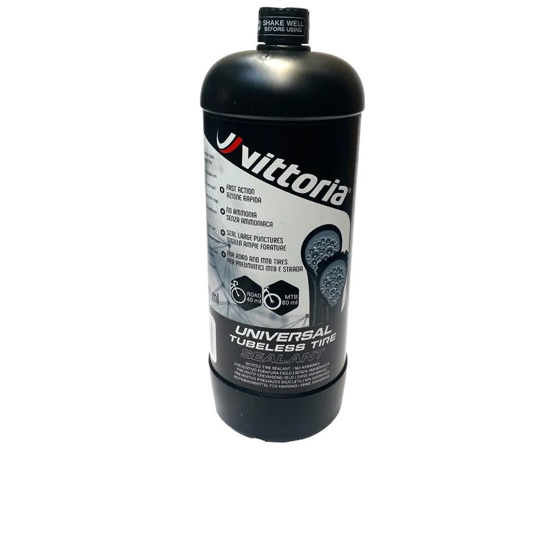 Vittoria Universal Tubeless Reifendichtmittel 1000 ml - pannensichere Dichtmilch für alle Bikes