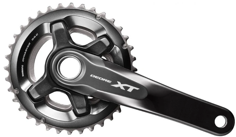 Shimano DEORE XT FC-M8000-2 Kurbelgarnitur 2x11 175mm 36-26 schwarz - präziser Antrieb für ambitionierte Biker