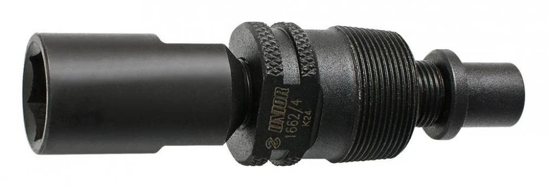 Unior Tretkurbelabzieher 1662/4 für beschädigte Innengewinde, kompatibel mit Vierkant-, Shimano Octalink- und ISIS-Kurbeln, aus Premium Flex Plus Kohlenstoffstahl