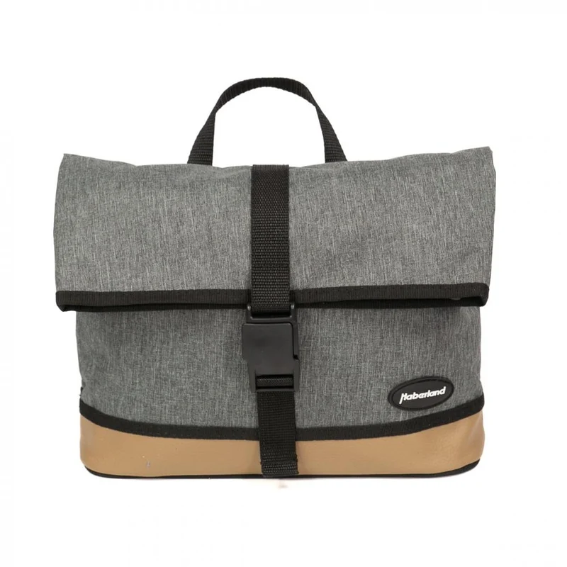 Haberland Lenkertasche Mel eMotion grau/hellbraun - elegante Lenkertasche mit KLICKfix
