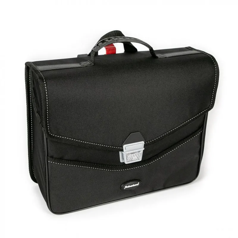 Haberland Einzeltasche 14l Comfort schwarz - stabile Gepäckträgertasche mit Kompaktschiene