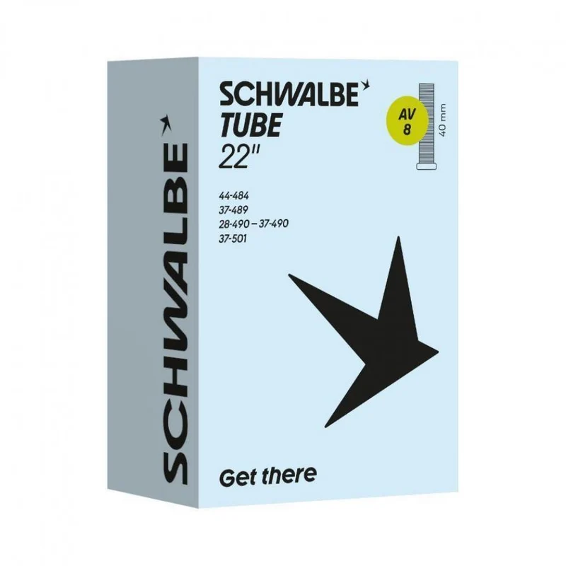 Schwalbe Schlauch Nr. 8 22 Zoll - AV 40 mm, 28/44-484/501