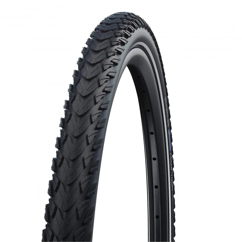 Schwalbe Marathon Plus Tour 26x2.00 Zoll (50-559) Drahtreifen, SmartGuard Pannenschutz, Addix Compound, E-Bike E-50 zertifiziert, schwarz mit Reflexstreifen