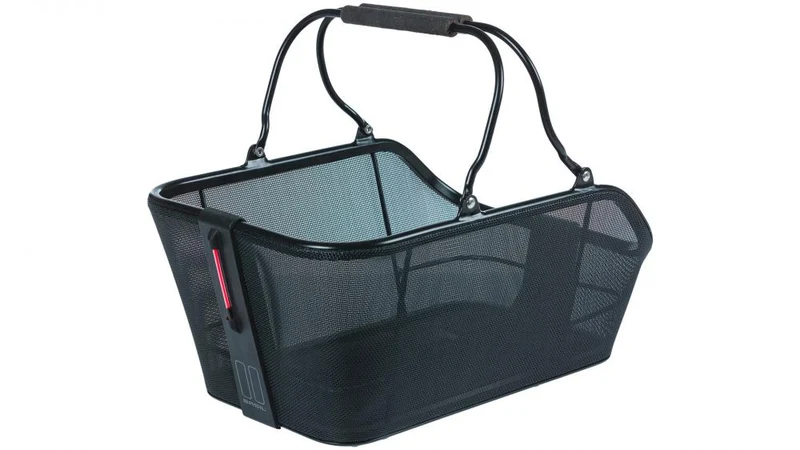 Basil Cento Tech Fiber Nordlicht Hinterradkorb - 21 Liter Textonile/Alu - inkl. MIK 2.0 Adapter & LED-Rücklicht (ohne Batterie) - Adapter - Fahrradkorb