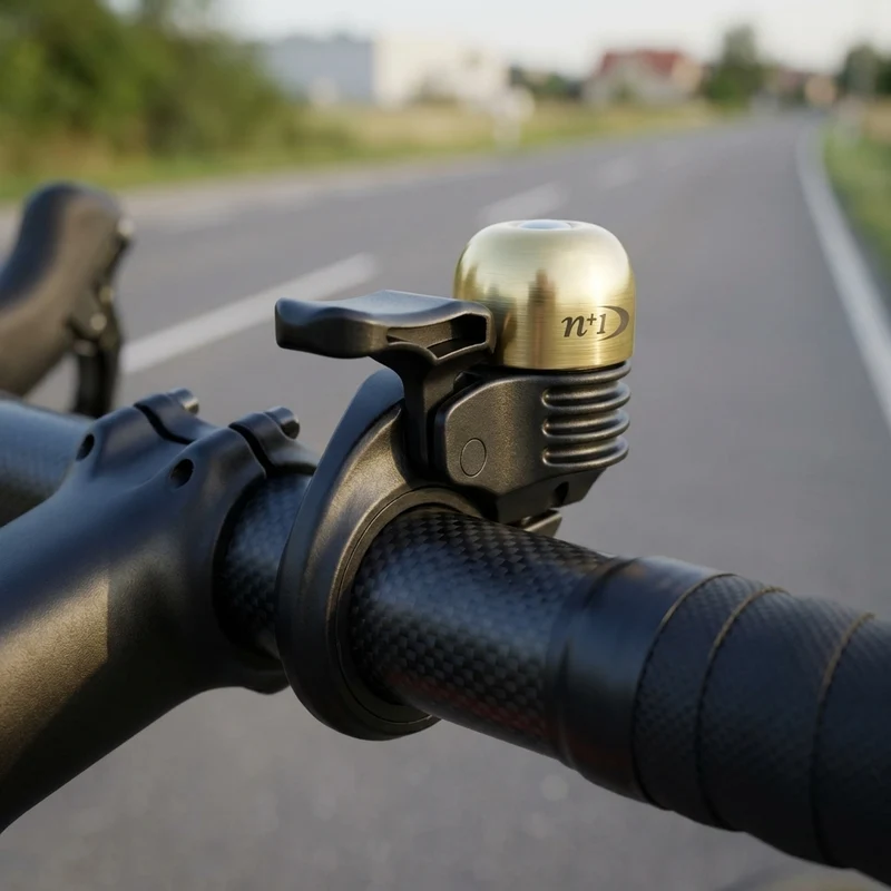 Procraft Klingel Race Bell Mini schwarz/gold - superleichte Rennrad-Fahrradklingel