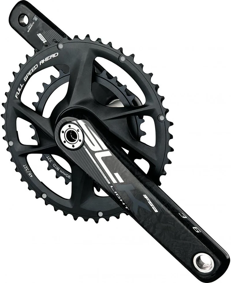 FSA Kurbelgarnitur SL-K Road Modular Supercompact 170 mm Schwarz/grau - leichte Performance-Kurbel