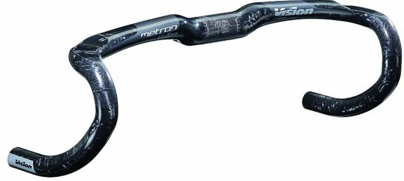 Vision Lenker Metron 4D Compact 31,8 x 400 mm Schwarz/grau - ergonomischer Aero-Carbonlenker