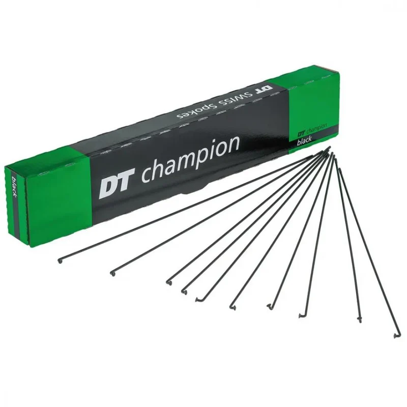 DT Swiss Speiche Champion 2.0 VE100 254 mm schwarz - robuste Standardspeiche für Straße & MTB