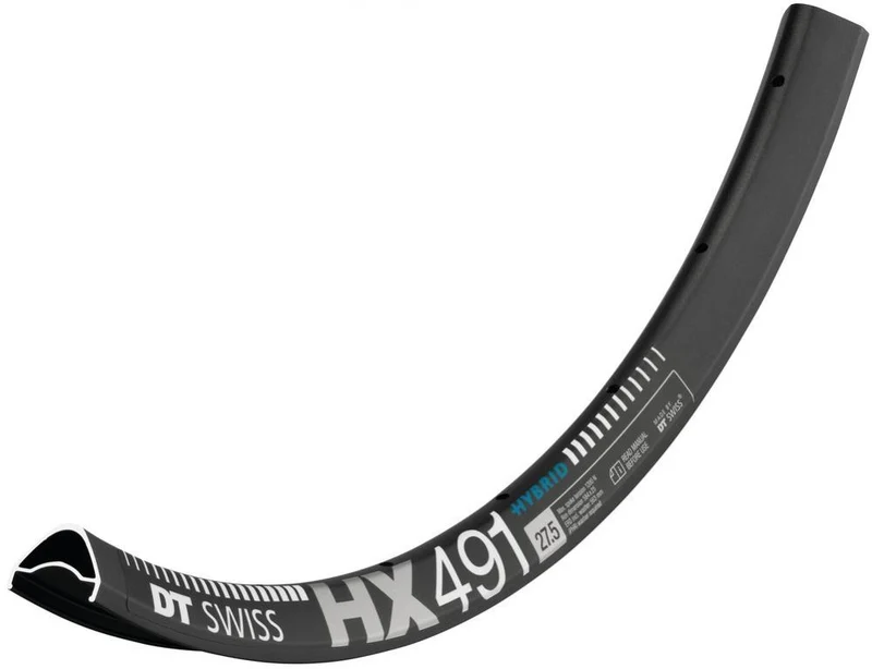 DT Swiss Felge HYBRID HX 491 27,5" 28 Loch Schwarz - robuste E-MTB-Felge