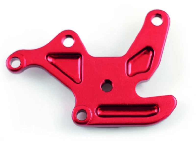 MCG Parts Ausfallende Varia links mit I.S. S rot - präziser Schaltaugenhalter für moderne Rahmen