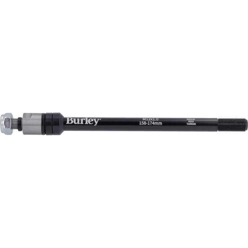 Burley Steckachse für Anhänger M12x1.0, 158-174 mm Schwarz - sichere Verbindung für Fahrradanhänger