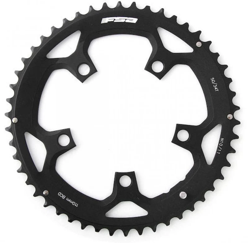 FSA Kettenblatt Road Pro 5-Arm 110 mm x 46 T Schwarz/Silber - 11-fach Rennrad Kettenblatt