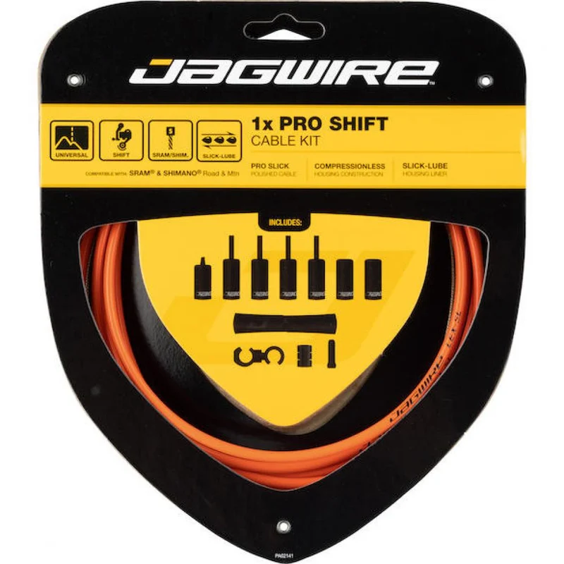 Jagwire Pro Shift 1-fach Schaltzugset Orange - Überragende Performance für MTB & Rennrad