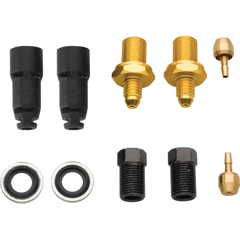 Jagwire Pro Quick-Fit Adapter für Hayes Bremsen Schwarz/Gold - Hydraulic Adapter Set