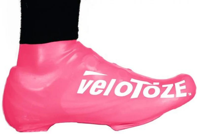 VeloToze Überschuh 2.0 kurz pink S/M - wasserdichter Aero-Überschuh für kalte Tage