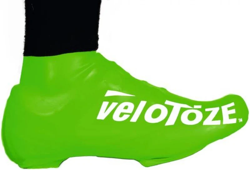 VeloToze Überschuh kurz grün S/M - wasserdichter Aero-Überschuh für kühle, nasse Fahrten