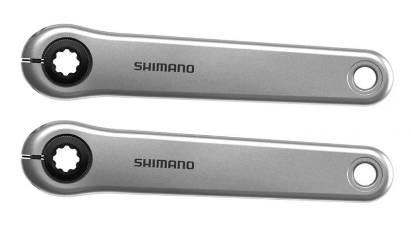 SHIMANO Kurbelarmset FC-EN500 175 mm Silber - robuste E-Bike-Kurbel für EP8/EP6/EP5 Systeme