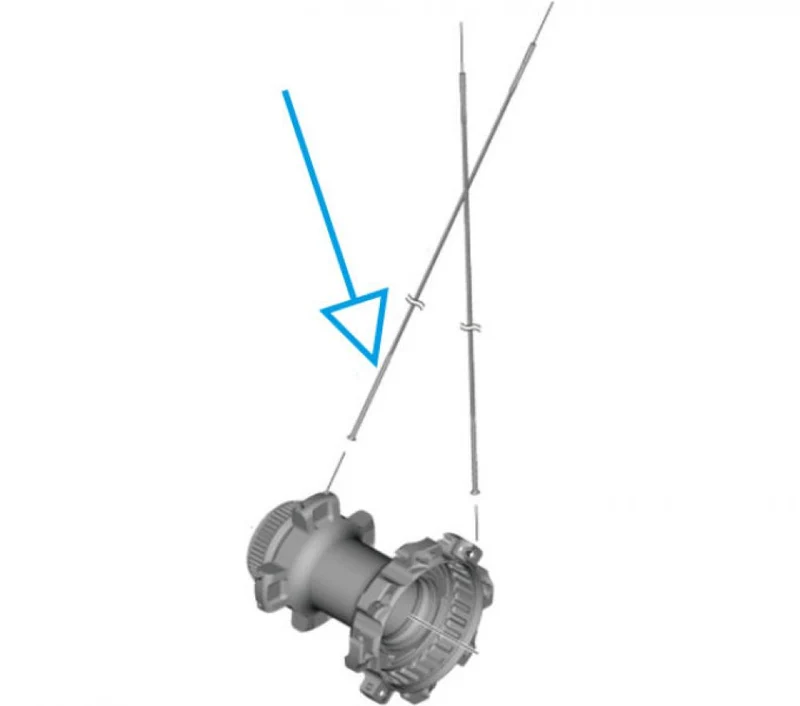 SHIMANO Speiche WH-R9270 HR links - passend für Dura-Ace WH-R9270 Hinterrad
