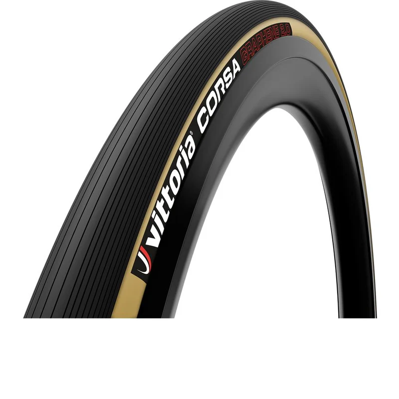 Vittoria Corsa Graphene 2.0 Faltreifen, 28x1.00 Zoll (25-622), schwarz/beige, faltbar, 320 TPI Corespun-K Karkasse, 4C Graphene 2.0 Mischung