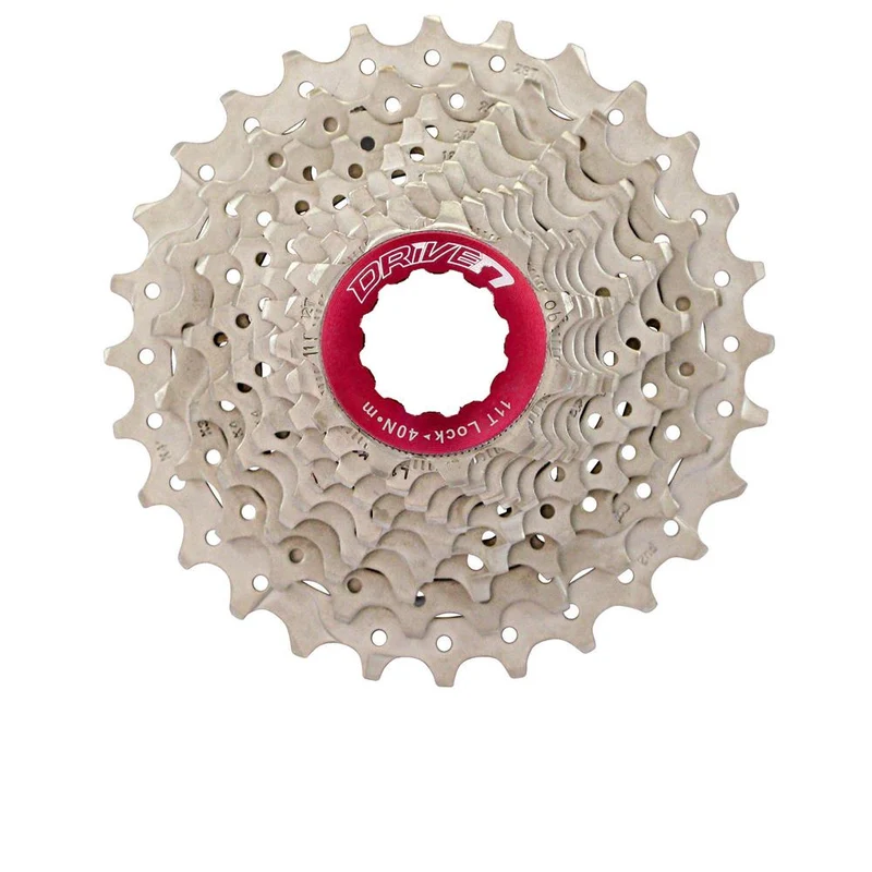 SunRace CSRX0 10-fach Kassette 11-28T metallic, 245g, Super-Fluid-Drive®-Technologie, Aluminium Spider & Lockring, kompatibel mit Shimano/SRAM