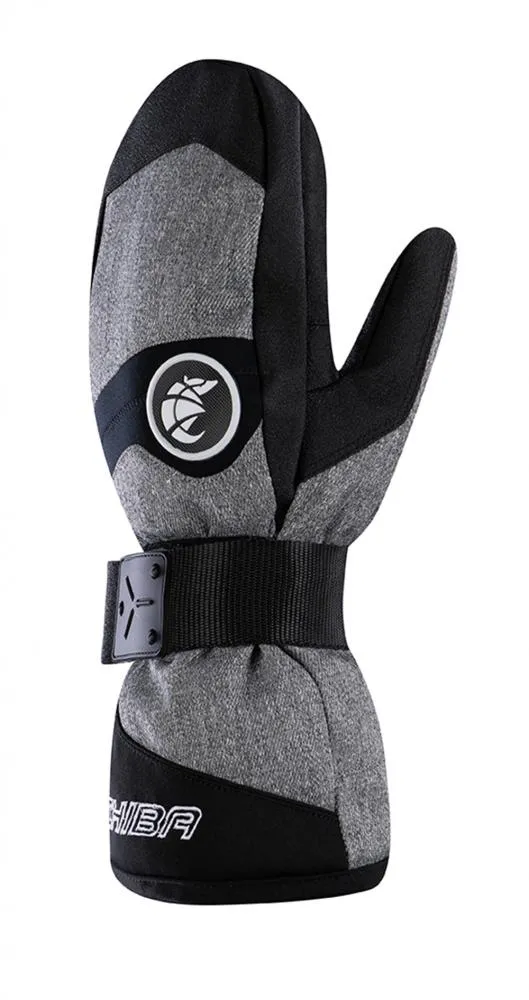 CHIBA Board Mitten - wasserdichte Primaloft Snowboard-/Bike-Handschuhe, Größe 9, Hlgrau/weiß