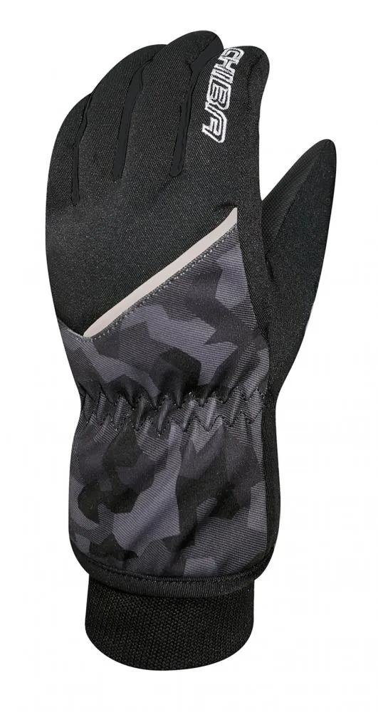 CHIBA Snow Flash - wasserdichte Winter-Radhandschuhe, Größe 7, Tarn/weiß