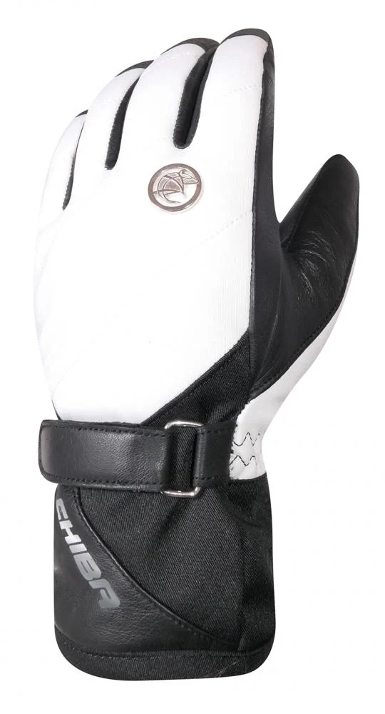 CHIBA Lady Diamond - wasserdichte Damen-Radhandschuhe, Größe 7,5, weiß