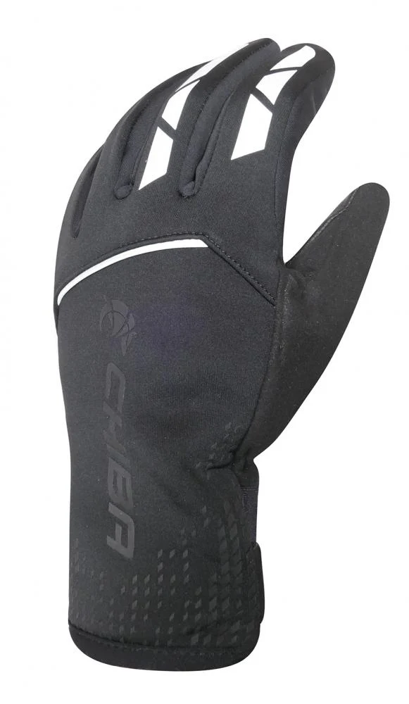 CHIBA 2nd Skin - wasserdichte Radhandschuhe XS schwarz, atmungsaktiv mit Touchfinger