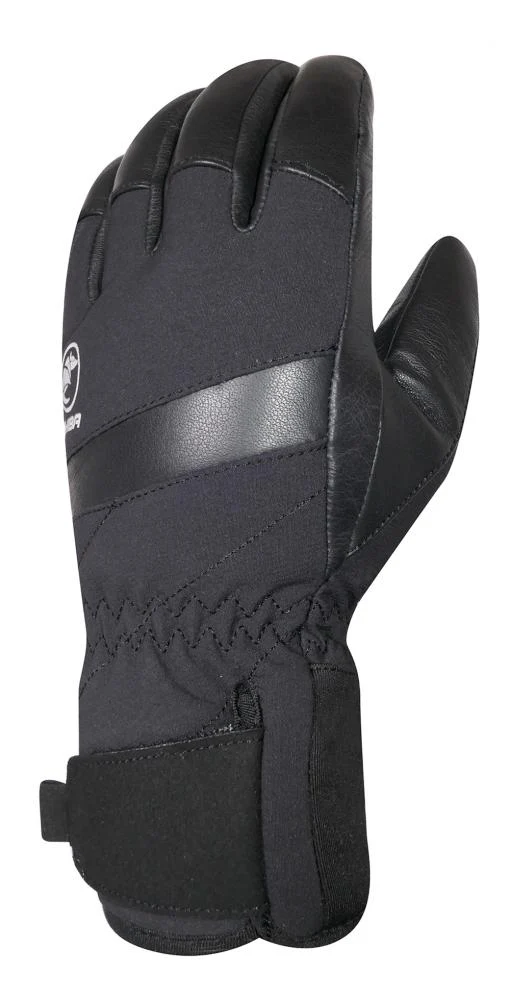 CHIBA Lady Roses II - wasserdichte Damen-Radhandschuhe schwarz, Gr. 8,5