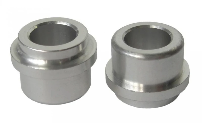 SR Suntour Alubuchsen Paar, für Dämpferauge 12,7mm, Bohrung 8mm, Aufbaustärke 22mm, aus Aluminium, passend für viele MTB-Dämpfer, einfache Montage