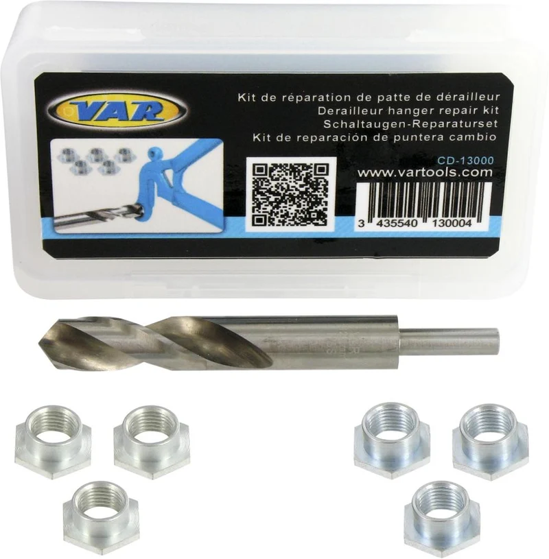 VAR Schaltaugen-Reparatur-Kit CD-13000 12 mm - präzise Gewindereparatur am Rahmen