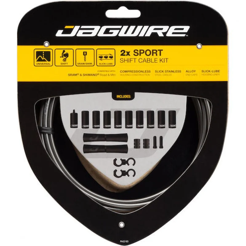 Jagwire Schaltzugset Road & Mountain Sport Universal Grau - präzise Schaltperformance
