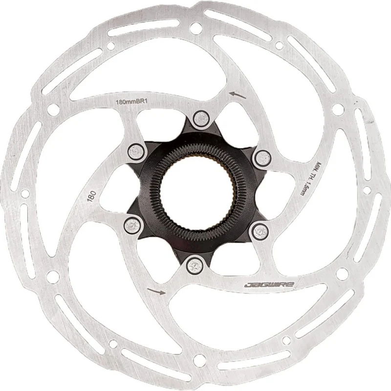 Jagwire Bremsscheibe Basics BR1 Centerlock 180 mm Silber - zuverlässige Bremsleistung