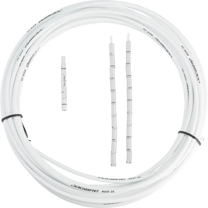Jagwire KEB-SL Bremszugaußenhülle 5 mm x 10 m Weiß - Kevlar-Verstärkt mit Slick-Lube