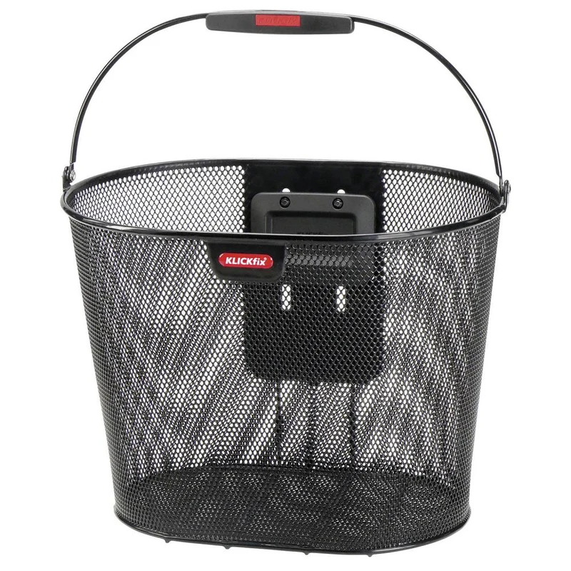 Klickfix Fahrradkorb Oval Plus schwarz ohne Lenkeradapter 25x36x27 cm