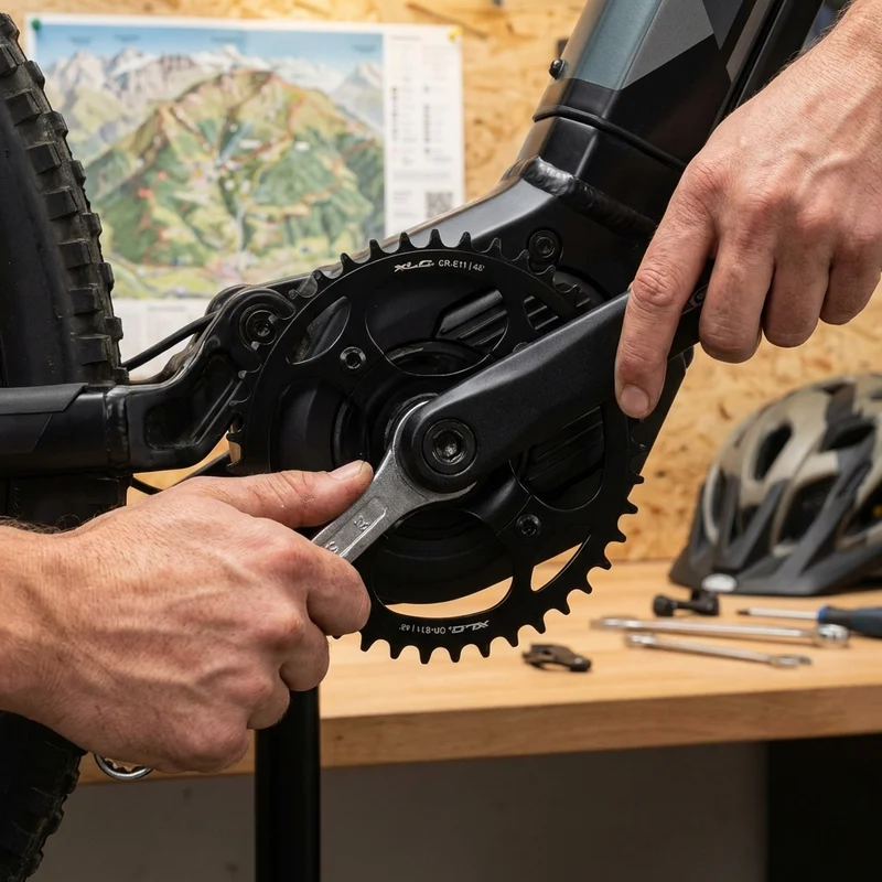 XLC E-Bike Kettenblatt für Mittelmotor Stahl BCD 104mm 42 Zähne 196g