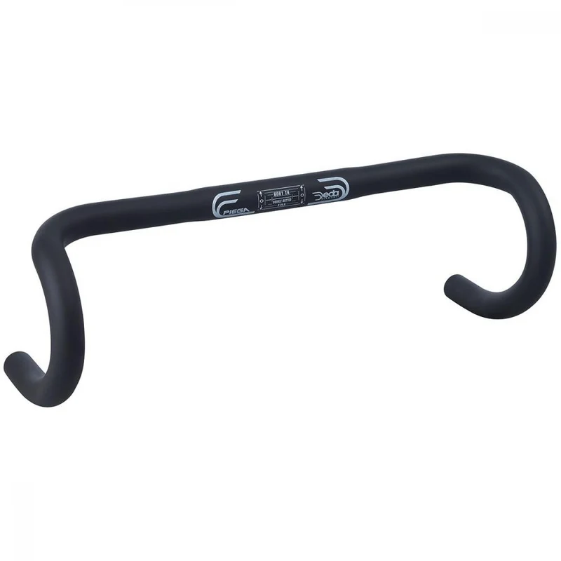 Deda Elementi Lenker Piega 44 Zentimeter schwarz matt - 26,0 Millimeter Klemmung, RHM Form, 6061 Aluminium, Reach 75 Millimeter, Drop 130 Millimeter