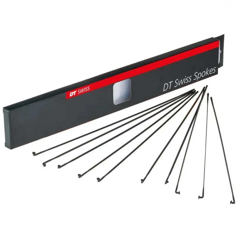 DT Swiss Speiche Aerolite 2.0 / 2.3 282 mm schwarz - ultraleichte, aerodynamische Flachspeiche