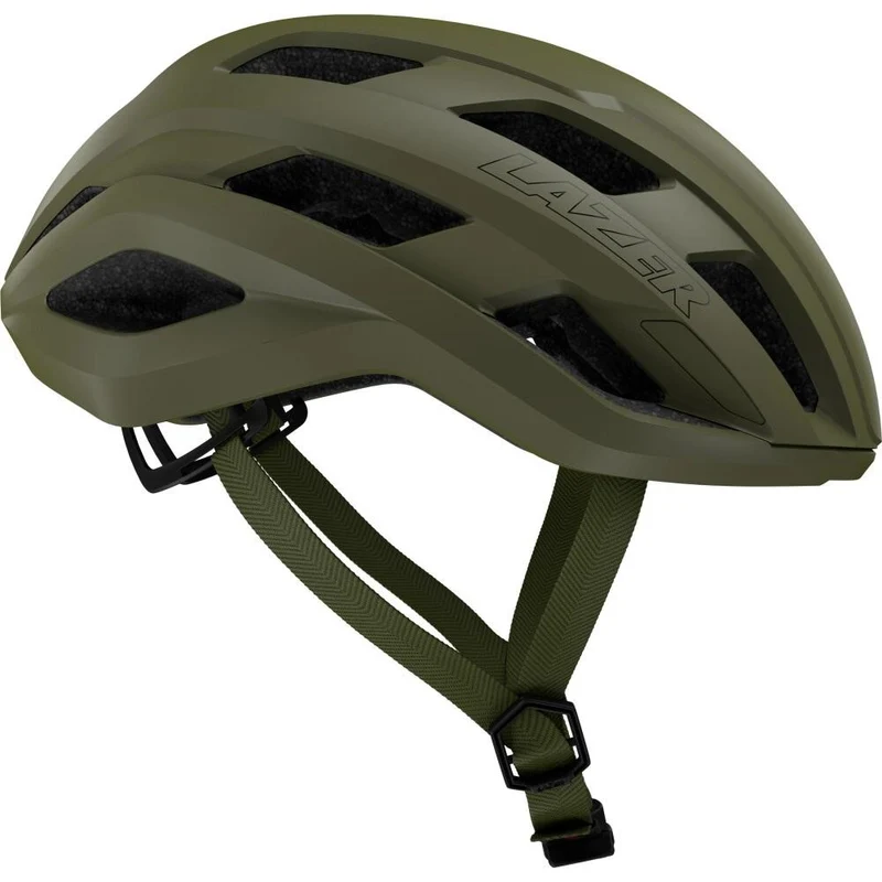 LAZER Helm Strada KinetiCore Road Matte Pine Green L (58-61 cm) - sicherer & komfortabler Rennradhelm