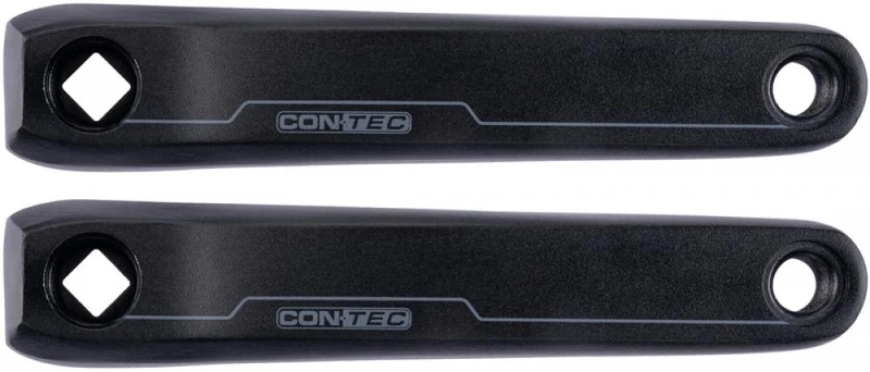 CONTEC Kurbelsatz "Crank"nSB-verpackt, ohne Kettenblatt, 170mm, 10 mm Offset, rechts / links, AluminiumnPassend für 4-kant, u.a. Ananda, Bafang, JIS (Yamaha etc.), Panasonic, Shimano, schwarz