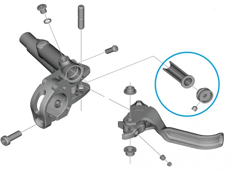 SHIMANO Membran-Einheit BL-M820 - Ersatzteil für hydraulische Scheibenbremse