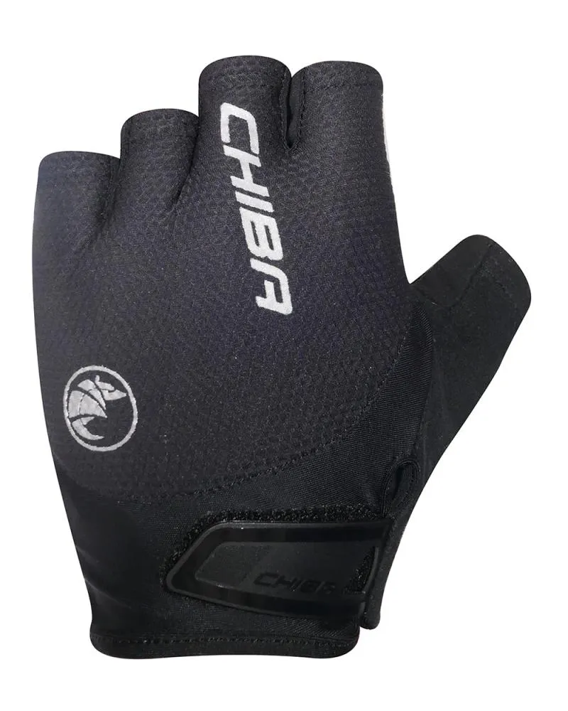 CHIBA Gel Air - Radhandschuhe kurz, schwarz, Größe L, mit Gelpolsterung