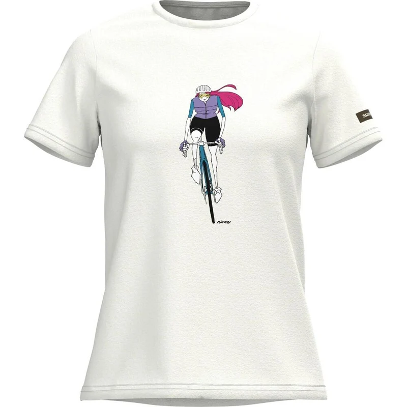 SHIMANO W's Sentiero Ltd. T-Shirt s White - atmungsaktives Performance-Bike-Shirt