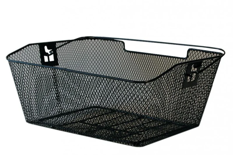 Bike-Parts Hinterradkorb PVC 39x30x17cm schwarz engmaschig abgeschrägt