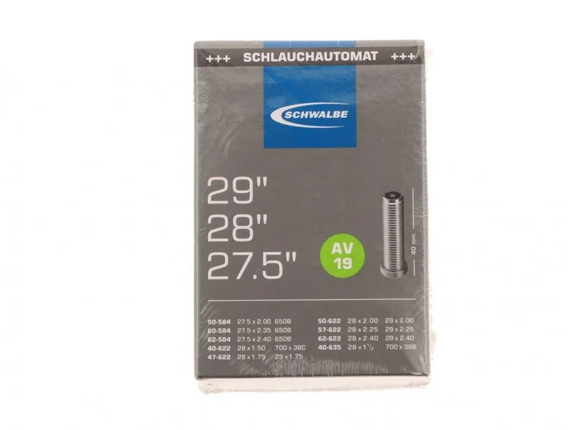 Schwalbe Schlauch AV19 VM 40/62-584/635 AGV 40 - zuverlässiger Fahrradschlauch mit Auto-Ventil 40 mm
