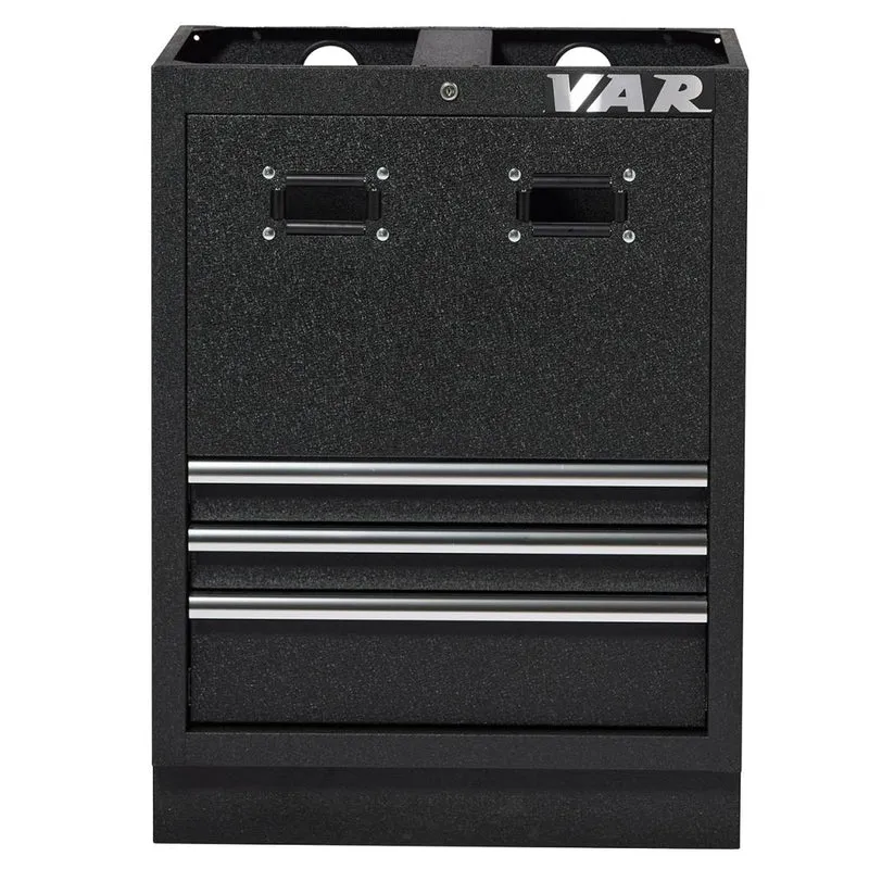 VAR Unterschrank Schlauchaufroller MO-52614 680 x 458 x 910 Black Edition - modularer Werkstatt-Unterschrank