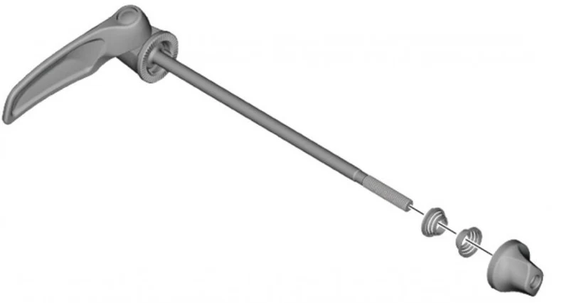 SHIMANO Schnellspanner DH-UR700 - Vorderrad-Schnellspanner, 110 g, Silber