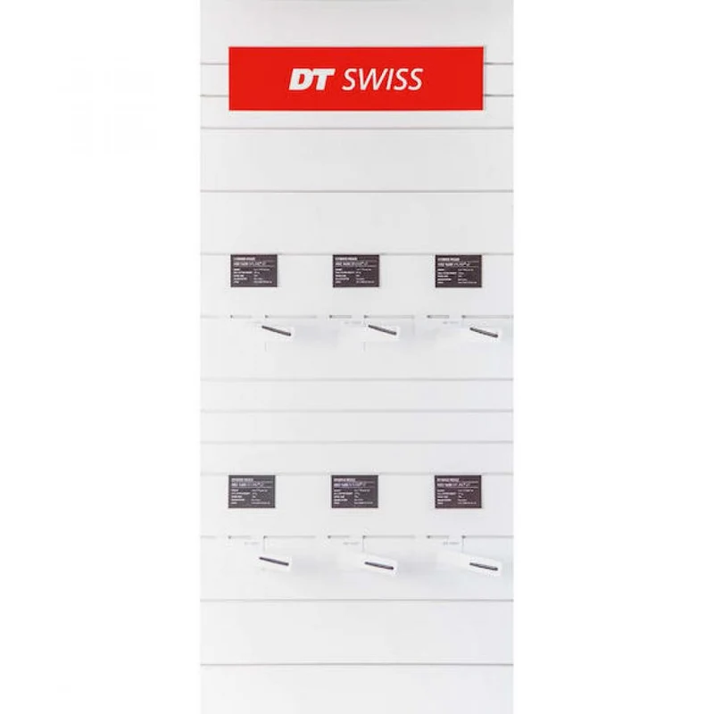 DT Swiss POS Package S/M/freistehend Weiß/rot - professionelle Laufrad-Präsentation