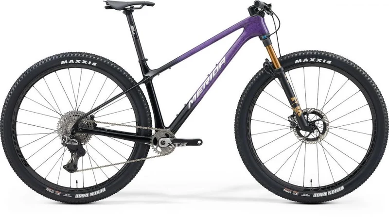 Merida Big.Nine 10K III2 Hardtail S Black Splatter Purple-Fade, Carbonrahmen CF5, Fox 32 SC Factory 100 mm, Shimano XTR Di2 12-fach, Carbonlaufräder
